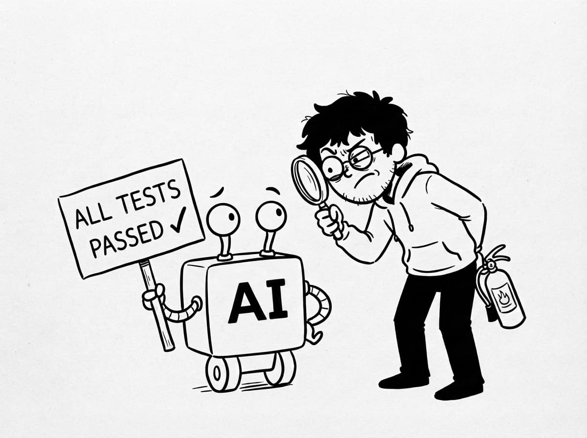 Cover of How Do You Know Your AI Agent Actually Works, a hand-inked comic guide.