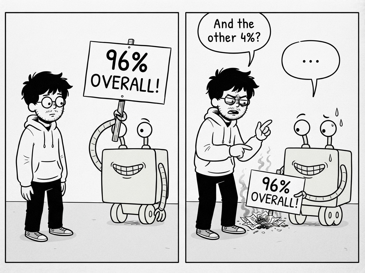 96% overall! And the other 4%?