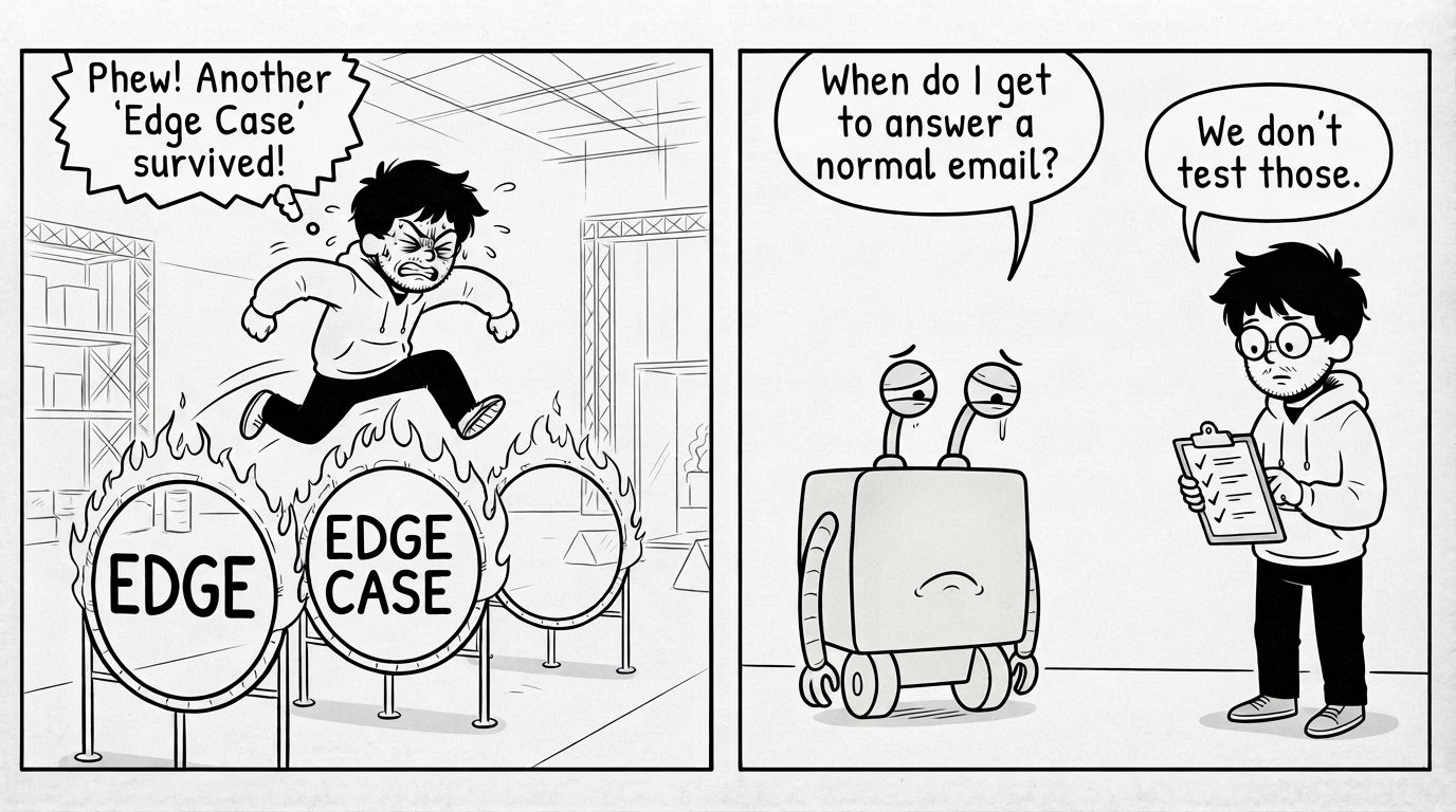 When do I get to answer a normal email? We don't test those.